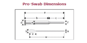 Pro-swab dimensions